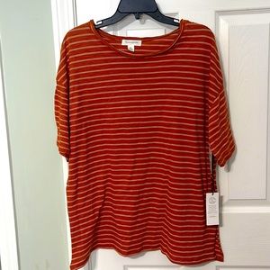 Treasure and Bond Brown Striped shirt (NWOT)